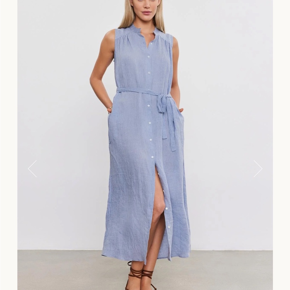 Velvet by Graham & Spencer Luna Linen Sleeveless Maxi Dress